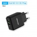 Сетевое зарядное устройство 2USB Vention 36W QC3.0 3.4A Black (QC79-EU-B)