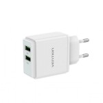 Сетевое зарядное устройство 2USB Vention 36W QC3.0 3.4A White (QC79-EU-W)