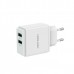 Сетевое зарядное устройство 2USB Vention 36W QC3.0 3.4A White (QC79-EU-W)