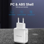 Сетевое зарядное устройство 3USB Vention 17W QC3.0 2.4A White (DC5307-W)