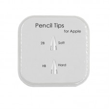 Наконечник Goojodoq Soft + Hard для стилуса Apple Pencil (1-2 поколение) (2шт) White