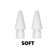 Наконечник Goojodoq Soft для стилуса Apple Pencil (1-2 поколение) (2шт) White