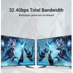 Кабель DisplayPort-DisplayPort v1.4 Vention PVC Cotton 8K 60Hz 4K 144Hz 2K 165Hz 32.4Gbps 10m Black (HCCBL)