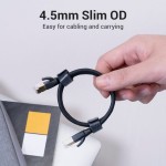 Патч-корд RJ45-RJ45 Vention LAN CAT8 SFTP 40Gbps 2000MHz Copper PVC Round Slim 5m Black (IKIBJ)