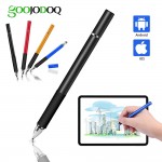 Стилус универсальный Goojodoq 2 в 1 Capacitive TPU Grip Gold