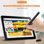 Стилус универсальный Goojodoq 2 в 1 Capacitive Fiber Mini Metal Black