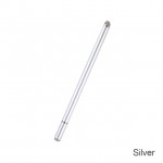 Стилус универсальный Goojodoq 2 в 1 Capacitive Fiber Mini Metal Silver