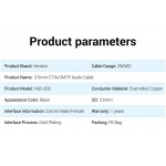 Адаптер Audio 3.5мм-3.5мм Vention M/F CTIA-OMTP gold-plated 0.10m Gold (VAB-S06-B010)