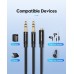 Кабель Audio 3.5мм-3.5мм Vention 2xM/F TPE Jacket 1m Black (BBUBF)