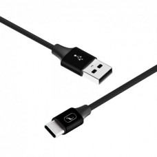 Кабель USB-Type-C SkyDolphin S55T Neylon 2.4A 1m Black (USB-000436)