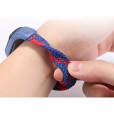 Ремешок Nylon BeCover Elastic Style для Xiaomi Mi Band 5 6 Size M Black White (706147)