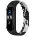 Ремешок Nylon BeCover Elastic Style для Xiaomi Mi Band 5 6 Size M Black White (706147)