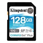Карта памяти SDXC 128GB UHS-I/U3 Class 10 Kingston Canvas Go! Plus R170/W90MB/s (SDG3/128GB)