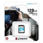 Карта памяти SDXC 128GB UHS-I/U3 Class 10 Kingston Canvas Go! Plus R170/W90MB/s (SDG3/128GB)