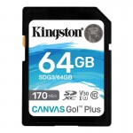 Карта памяти SDXC 64GB UHS-I/U3 Class 10 Kingston Canvas Go! Plus R170/W70MB/s (SDG3/64GB)