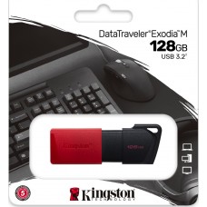 Флешка USB 3.2 128GB Kingston DataTraveler Exodia M Black/Red (DTXM/128GB)