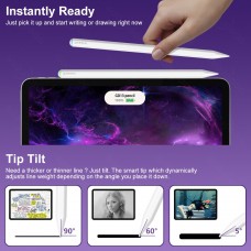 Стилус для планшета Goojodoq Apple iPad 2018-2023 Goojodoq GD13 Wireless Magnetic 0.6mm White