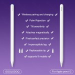 Стилус для планшета Goojodoq Apple iPad 2018-2023 Goojodoq GD13 Wireless Magnetic 0.6mm White