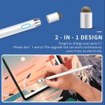 Стилус универсальный Goojodoq 2 в 1 Active 1 Gen Plus Lite Android (Apple iPad до 2017) 1.6mm White