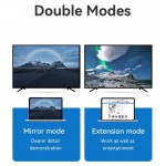 Кабель Type-C-HDMI 2.0 4K 60Hz HDCP 2.2 Thunderbolt 3 Vention Cotton Braided 2m Grey (CRBBH)