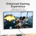 Кабель Type-C-HDMI 2.0 4K 60Hz HDCP 2.2 Thunderbolt 3 Vention Cotton Braided 2m Grey (CRBBH)