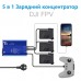 Зарядная станция Belaherry HUB 5 in 1 для пульта квадрокоптера и АКБ DJI Mavic FPV 2USB 3A Blue