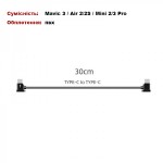 Кабель Goojodoq Type-C-Type-C PVC для пульта RC-N1 DJI Mavic 3 / Air 2/2S / Mini 2/3 Pro 0.3m Black (100500392440660030-TT)