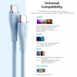 Кабель Type-C-Type-C Vention TPU PD 100W QC 4.0 5A 480мbps 1.5m Blue (TAWSG)