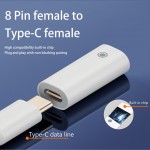 Адаптер Goojodoq Type-C-Lightning для Apple Pencil 1 White