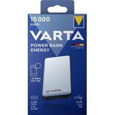 УМБ Power Bank Varta Energy 15W PD QC 3.0 2USB 1Type-C 15000mAh White (57977101111)