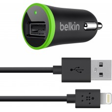 АЗУ Belkin Car Charger 1USB 10W 2.4A + cable USB-Lightning Black (ARM43139)
