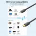 Кабель HDMI-microHDMI v.2.0 Vention Metal GND 4K 60Hz 18Gbps HDR Video Dolby Audio 1m Black (AGIBF)