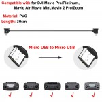 Кабель Goojodoq MicroUSB-MicroUSB PVC для пульта DJI Mavic 2 Pro/Pro / Platinum / Air / Mini/Mini SE / Zoom 0.3m Black (32866812366P30MM)