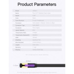 Патч-корд RJ45-RJ45 Vention LAN CAT7 SFTP 10Gbps 600MHz Copper PVC Flat 8m Black (ICABK)