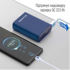 УМБ ColorWay Full power 1USB 1Type-C 20W Display 20000mAh Blue (CW-PB200LPG2BL-PDD)