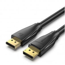 Кабель DisplayPort-DisplayPort v1.4 Vention PVC Shell 8K 60Hz 4K 144Hz 2K 165Hz 32.4Gbps 1.5m Black (HCDBG)