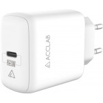 Сетевое зарядное устройство AccLab AL-TC125 1Type-C 5В 3A 25W QC PD 3.0 White (1283126538841)