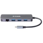 USB HUB 3USB 3.0 USB-Type-C-RJ45 D-Link DUB-2334 Grey