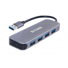 USB HUB 4USB 3.0 1Type-C USB-Type-C D-Link DUB-1340/D1A Black