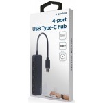 USB HUB Gembird 4USB 2.0 Type-C-USB пластик Black (UHB-CM-U2P4-01)