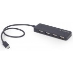 USB HUB Gembird 4USB 2.0 Type-C-USB пластик Black (UHB-CM-U2P4-01)