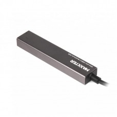 USB HUB Maxxter 4USB 3.0 Type-C-USB Dark/Grey (HU3C-4P-02)