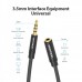 Удлинитель Audio Aux 3.5мм-3.5мм Vention mic Cotton F/M gold-plated 1.5m Black (BHBBG)