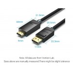 Кабель DisplayPort-HDMI v.1.2 Vention Cotton 4K 2K 60Hz 21.6Gbps 5m Black (HFKBJ)