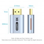 Адаптер HDMI-HDMI 2.1 Vention F/M Aluminum Alloy 8K 60Hz 4K 120Hz 2K 144Hz 48Gbps gold-plated Blue (AIVH0)