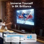 Адаптер HDMI-HDMI 2.1 Vention F/M Aluminum Alloy 8K 60Hz 4K 120Hz 2K 144Hz 48Gbps gold-plated Blue (AIVH0)