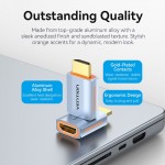 Адаптер HDMI-HDMI 2.1 Vention F/M Aluminum Alloy 8K 60Hz 4K 120Hz 2K 144Hz 48Gbps gold-plated Blue (AIVH0)