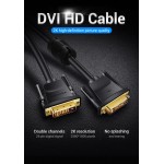 Кабель DVI-D-DVI-D (24+1) Vention PVC 2K 60Hz Dual Linik gold-plated 2m Black (EAABH)