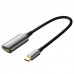 Кабель Type-C-HDMI 2.0 Vention Thunderbolt 3/4 4K 60Hz 2K 120Hz Cotton Braided 0.25m Grey (CREBC)