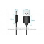 Кабель USB-DC3.5mm Vention PVC 5V 2A 0.5m Black (CEXBD)